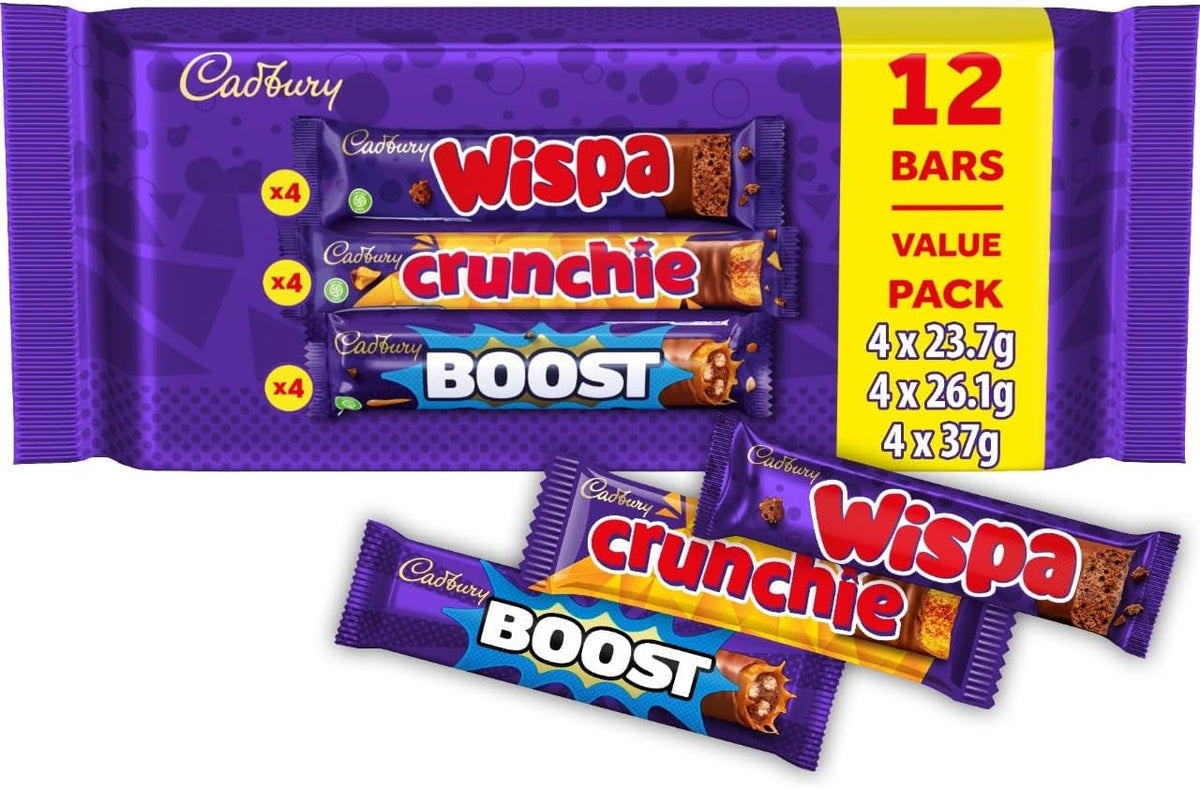 Cadbury Mixed Chocolate Bar Value Pack, 347.2 g Total (Pack of 1)