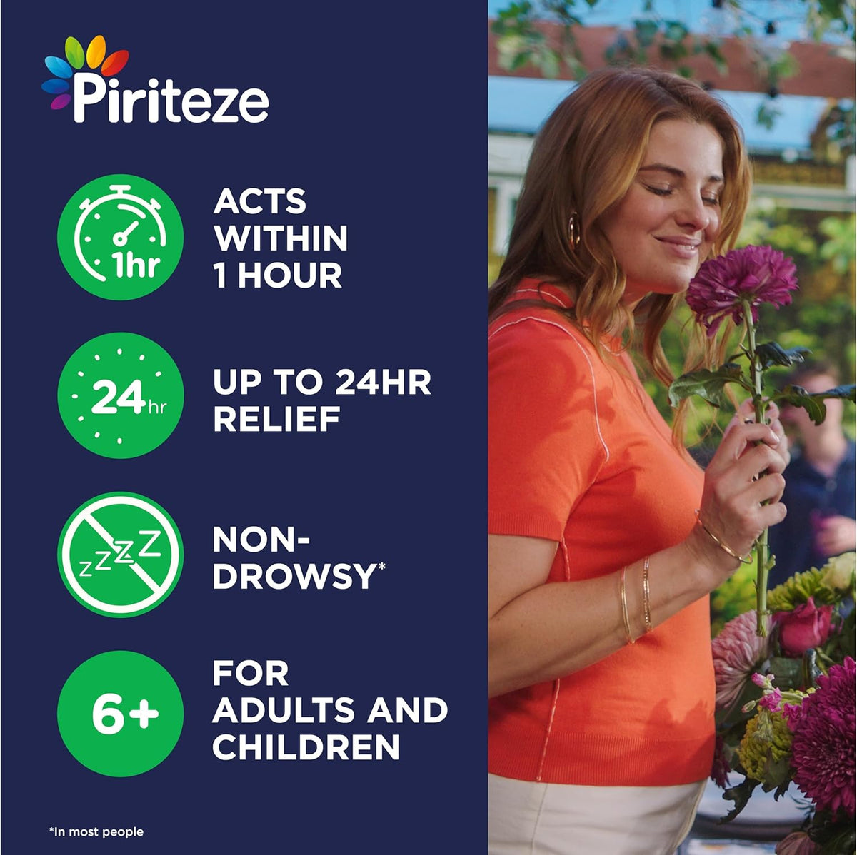 Piriteze Hayfever & Allergy Tablets, Cetirizine, 6 Years+, 30 Tablets