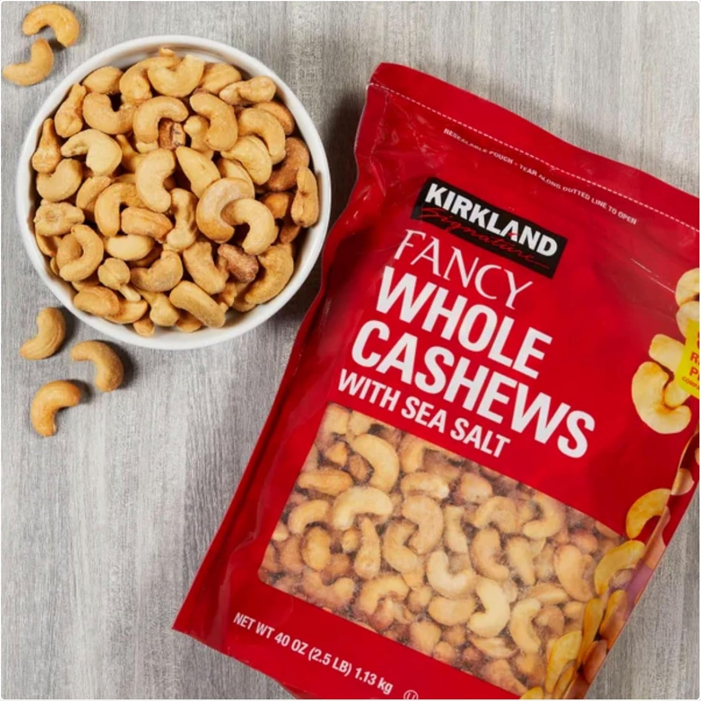 Kirkland Signature Salted Cashews, 1.13kg