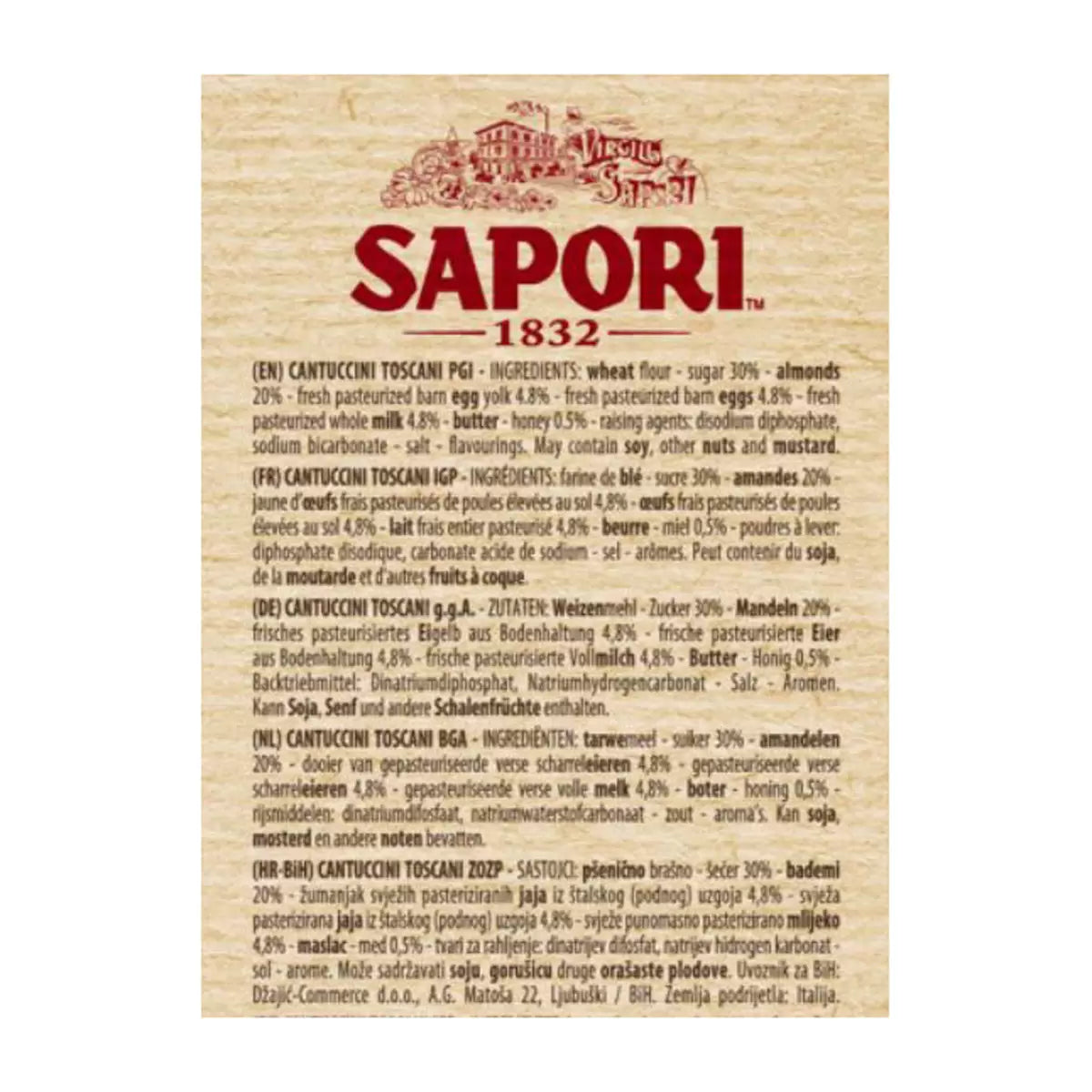 Sapori Cantuccini Almond Biscuit, 800g