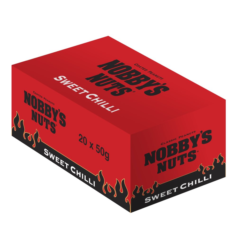 Nobby's Nuts Sweet Chilli Coated Peanuts Pub Card 20x40g