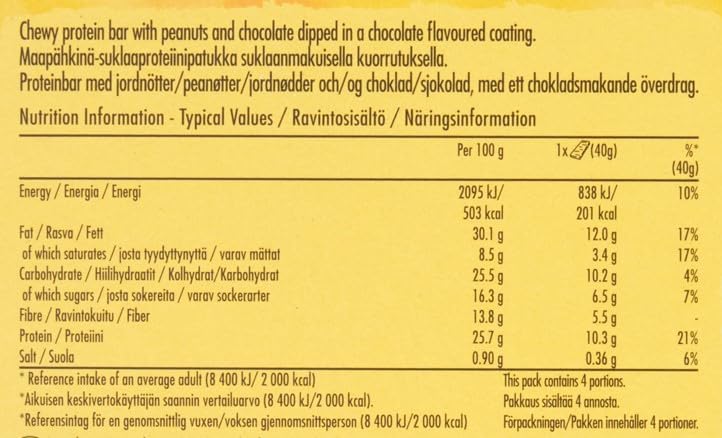 Nature Valley Protein Peanut & Chocolate Gluten Free Cereal Bars 26 x 40g