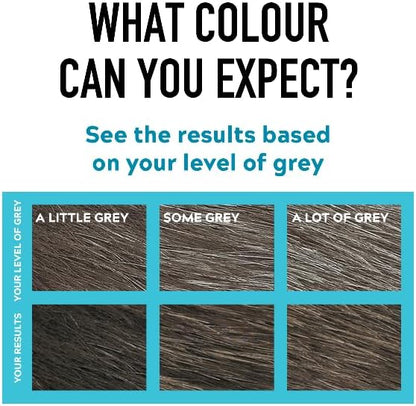Just for men Moustache & Beard Dark Brown Dye, Eliminates Grey for a Thicker & Fuller Look M45