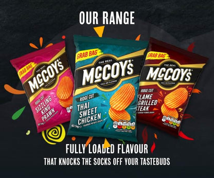 McCoys Flame Grilled Steak Crisps 25g (Pack of 6)