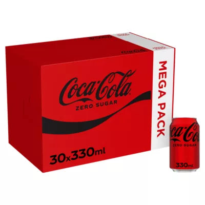 Coca Cola Zero Sugar 30x 330ml Mega Pack