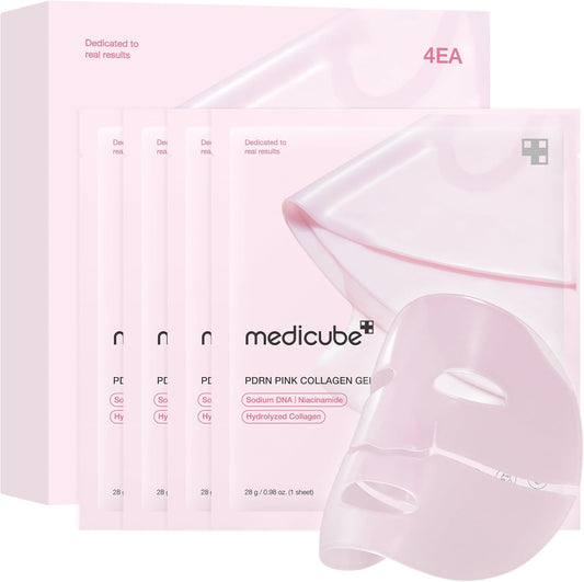 medicube Jelly Gel Mask with Salmon DNA PDRN Pink Collagen, 4EA