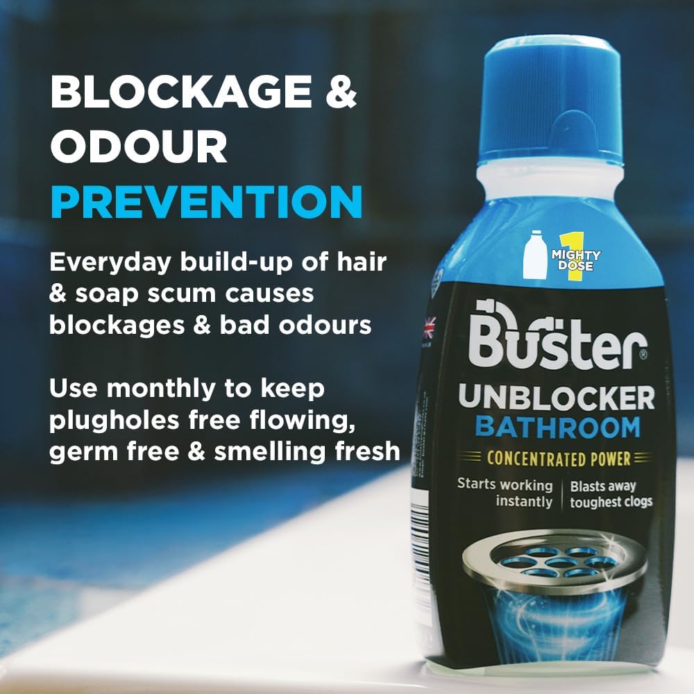 Buster Bathroom Drain Unblocker (Pack of 2 x 300ml)