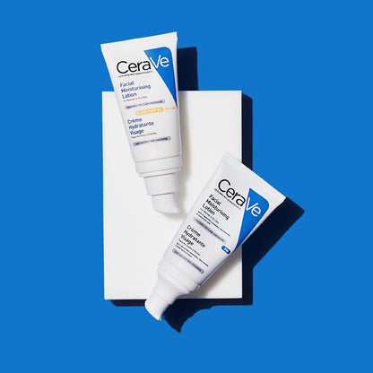 CeraVe AM Facial Moisturising Lotion SPF50 With 3 Essential Ceramides, Vitamin E, Niacinamide, MVE Technology, UVA UVB Protection, For Normal to Dry Skin, Lightweight, Non-Greasy, Allergy Tested, 52ml