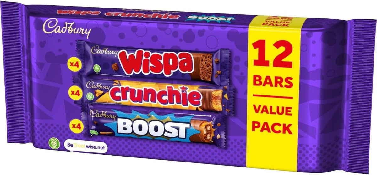Cadbury Mixed Chocolate Bar Value Pack, 347.2 g Total (Pack of 1)