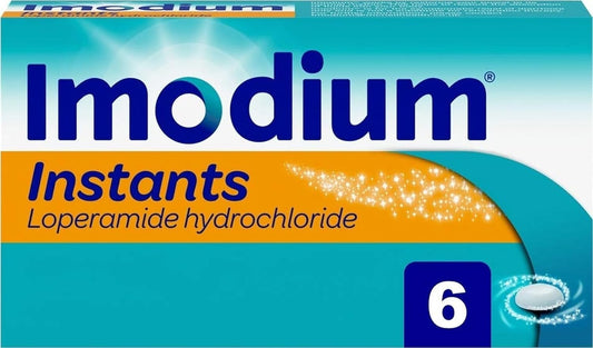 Imodium Instants (1 x 6 Tablets) Loperamide Dissolving Tablets for On-The-Go Diarrhoea Relief