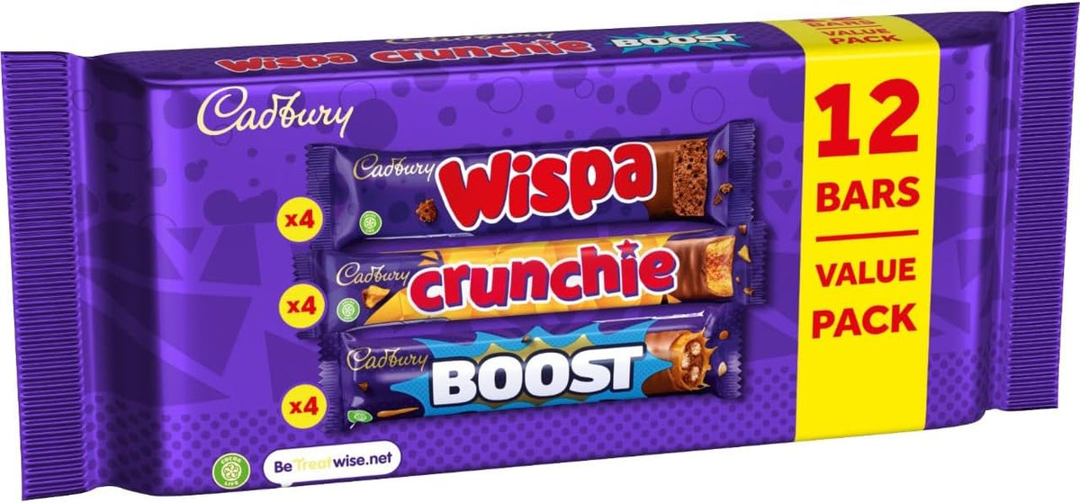 Cadbury Mixed Chocolate Bar Value Pack, 347.2 g Total (Pack of 1)
