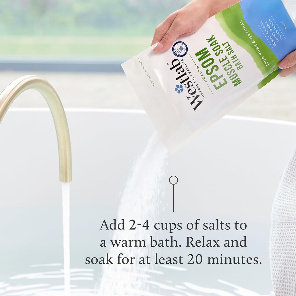 Westlab Health Epsom Bath Salts 1kg (1 Pack)