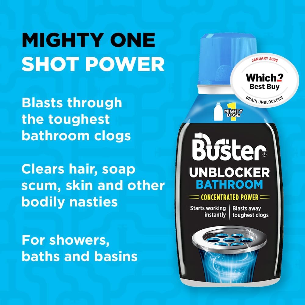 Buster Bathroom Drain Unblocker (Pack of 2 x 300ml)