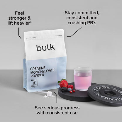 Bulk Creatine Monohydrate Powder, Blue Raspberry, 500 g