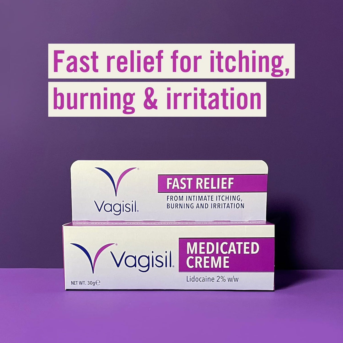 Vagisil Medicated Creme, Intimate Cream with Lidocaine Anaesthetic, 30g
