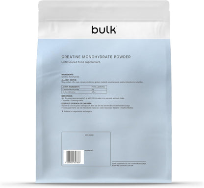 Bulk Creatine Monohydrate Powder, Pure Unflavoured, 1 kg