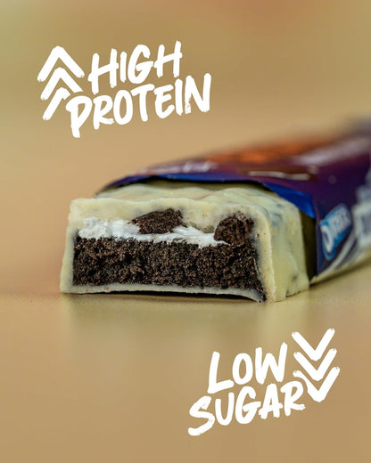 Grenade OREO White Protein Bars, 12 x 60 g | High Protein, Low Sugar Bars, Over 21 g Protein & Less than 1 g Sugar, Soft Nougat with zero sugar OREO Pieces