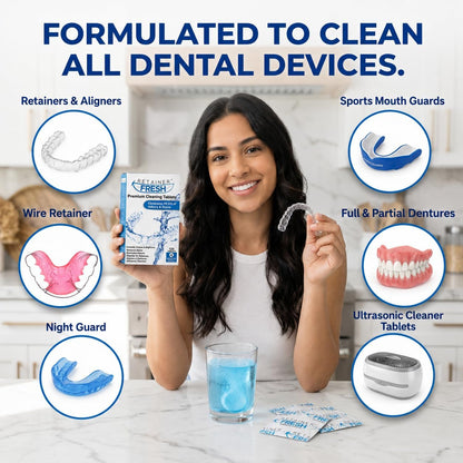 Retainer Fresh Retainer Cleaner Tablets 36 Tablets 1 Month Denture Cleaner