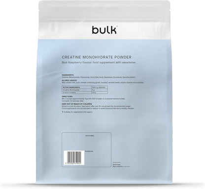 Bulk Creatine Monohydrate Powder, Blue Raspberry, 500 g