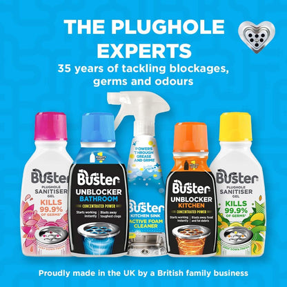 Buster Bathroom Drain Unblocker (Pack of 2 x 300ml)
