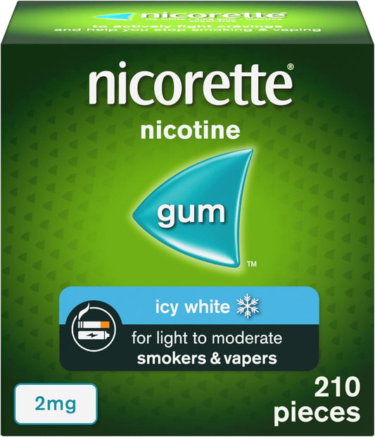 Nicorette Icy White 2mg Gum (210 Pieces)
