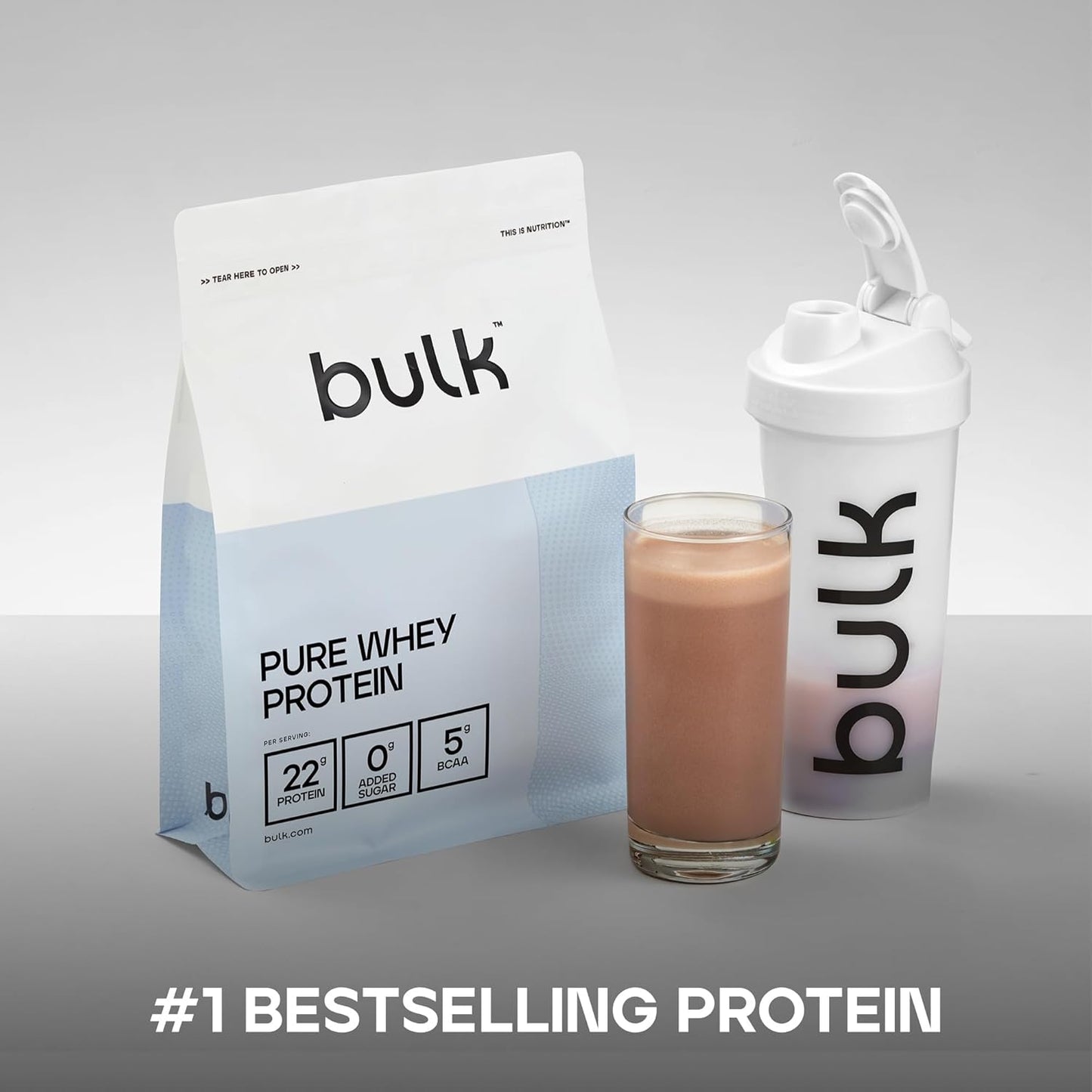 Bulk Pure Whey Protein Powder, Chocolate, 2.5kg