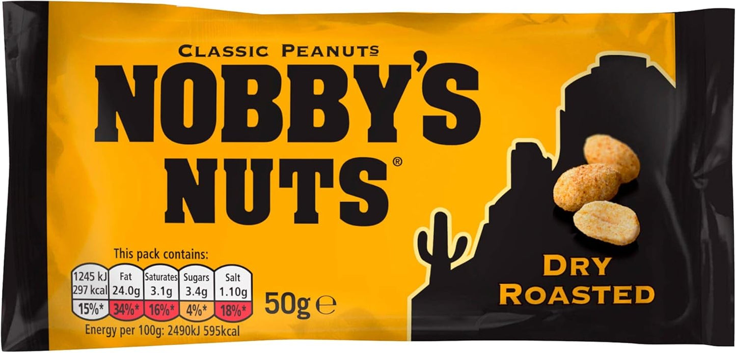 Nobby's Nuts Dry Roasted Peanuts Pub Card 24x50g
