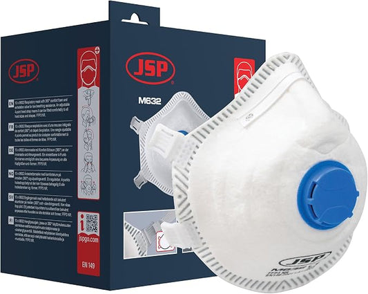 JSP M632 FFP3 Valved Dust Face Mask for Construction, DIY & Trade 10 Pack
