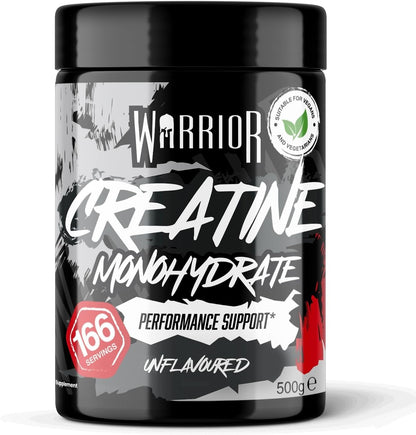 Warrior Creatine Monohydrate Powder 500g Pure Micronised (166 Servings)