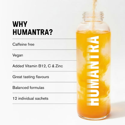 Humantra Electrolytes Powder - 12 Sachet Variety Pack - Powdered Hydration Sachets - Plant-Based Electrolyte Powder with 6 Electrolytes - Vegan, Sugar Free, Gluten Free