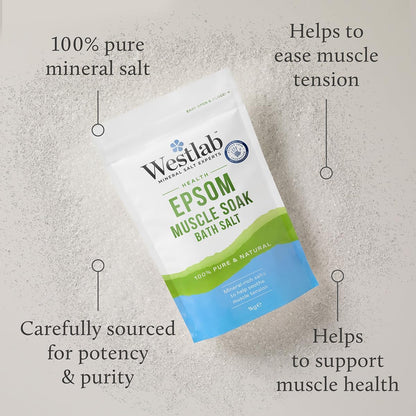 Westlab Health Epsom Bath Salts 1kg (1 Pack)
