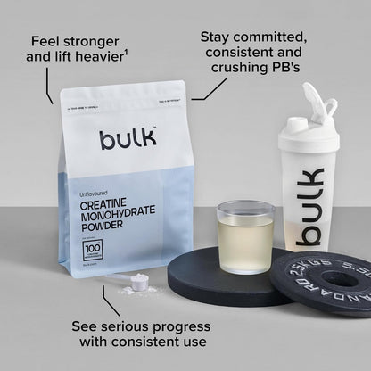 Bulk Creatine Monohydrate Powder, Pure Unflavoured, 1 kg