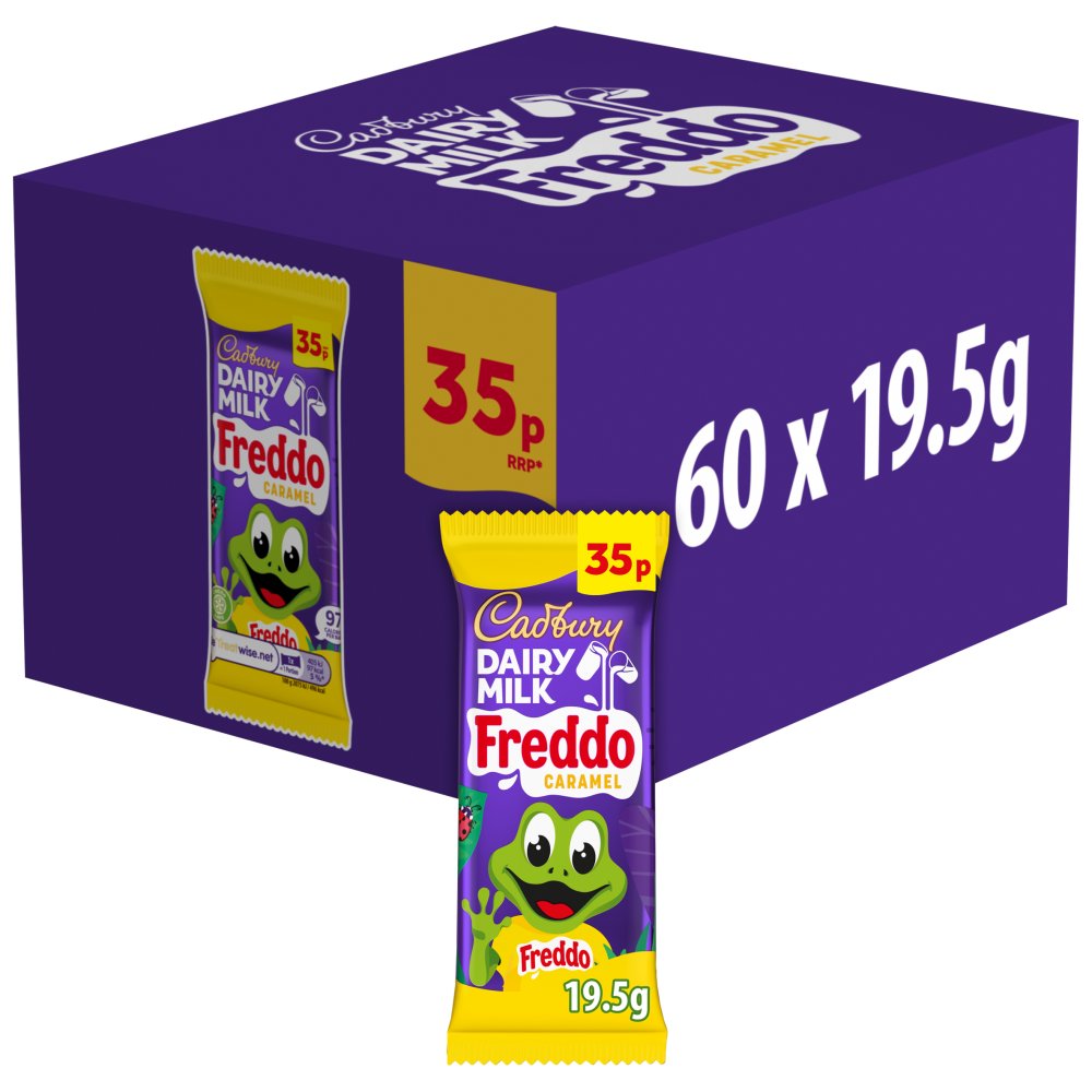 Cadbury Dairy Milk Freddo Caramel Chocolate Bar 19.5g Pack size Case of 60