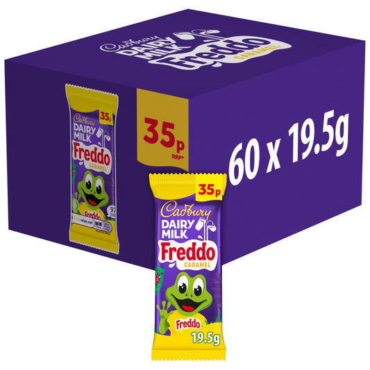 Cadbury Dairy Milk Freddo Caramel Chocolate Bar 19.5g Pack size Case of 60