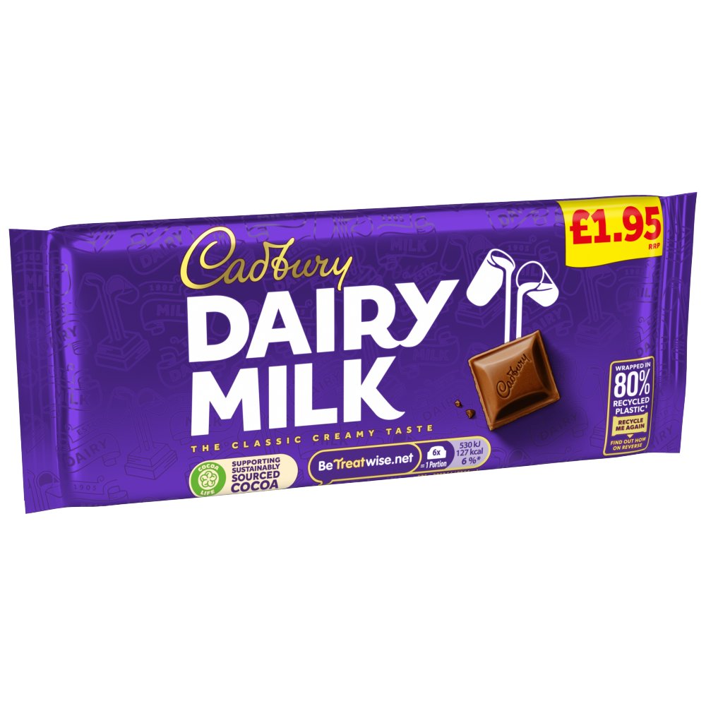 Cadbury Dairy Milk Chocolate Bar PMP 1.95P 95 g