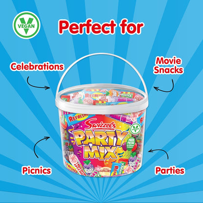 Swizzels Party Mix Tub 785g Retro Sweets in Bulk, Vegan Friendly