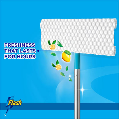 Flash Speedmop Wet Mop Floor Cleaner Starter Kit 1 Mop, 20 Wet Lemon Refills