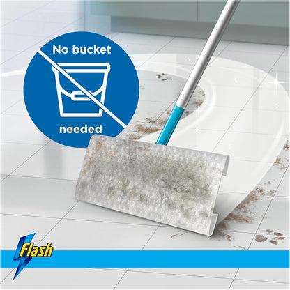 Flash Speedmop Wet Mop Floor Cleaner Starter Kit 1 Mop, 20 Wet Lemon Refills