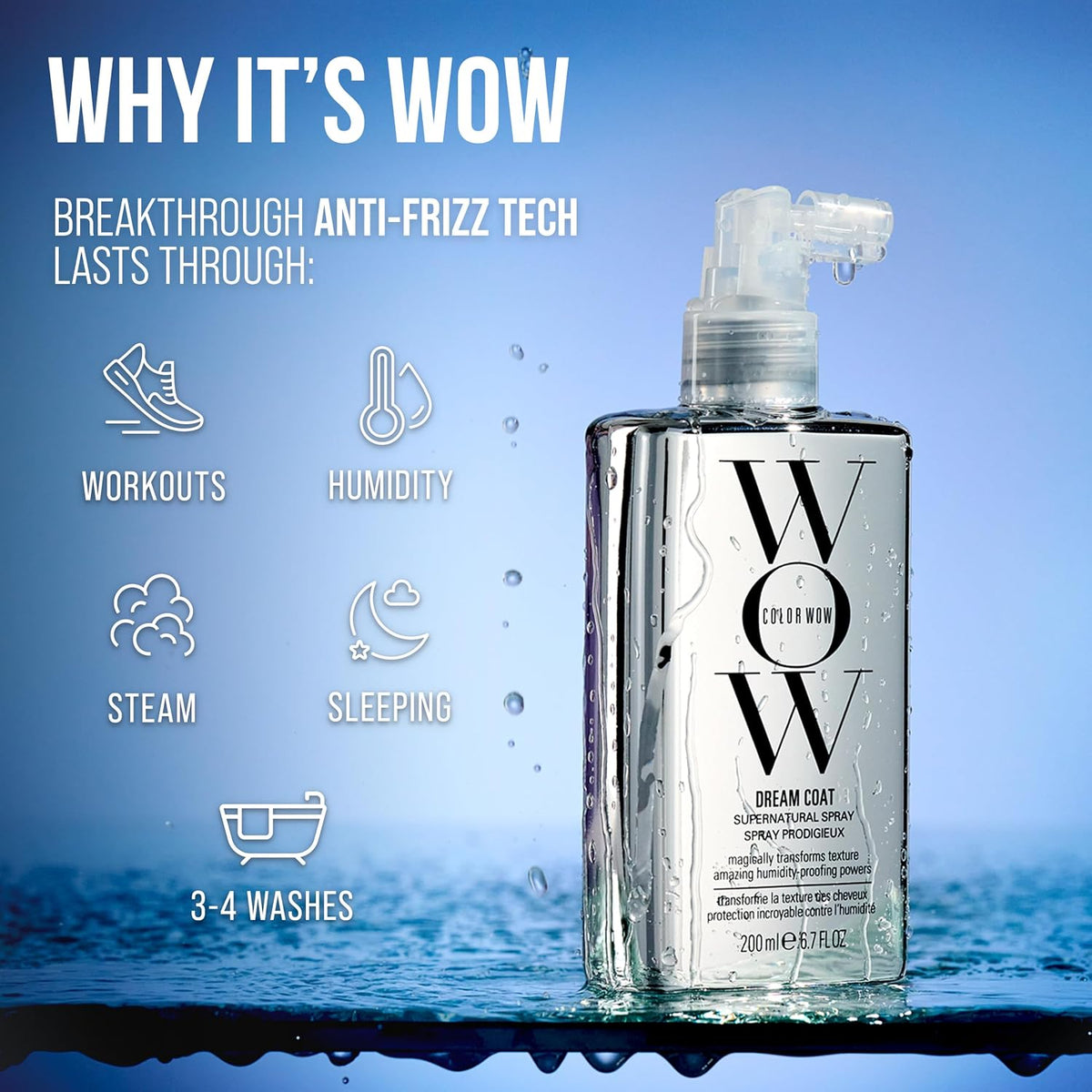 COLOR WOW Dream Coat Supernatural Spray. The Anti-frizz GOAT with amazing humidity-proofing powers