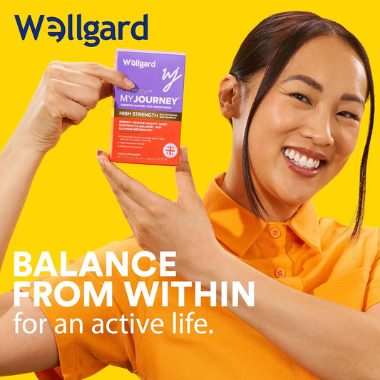Wellgard My Journey – MJ Multivitamin for Energy, Muscles, Hair, Electrolyte Balance and Sulphur Metabolism, 60 Capsules