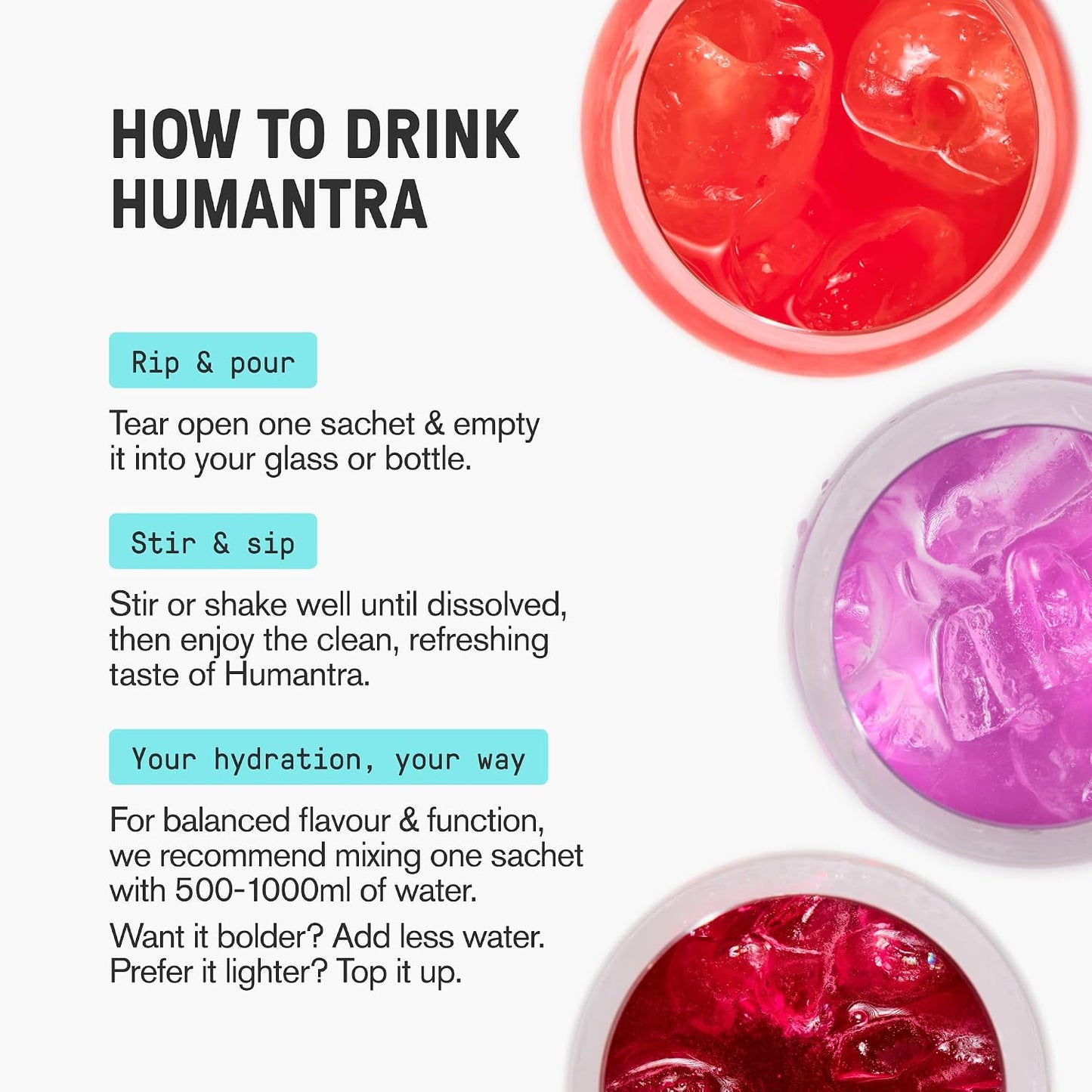Humantra Electrolytes Powder - 12 Sachet Variety Pack - Powdered Hydration Sachets - Plant-Based Electrolyte Powder with 6 Electrolytes - Vegan, Sugar Free, Gluten Free