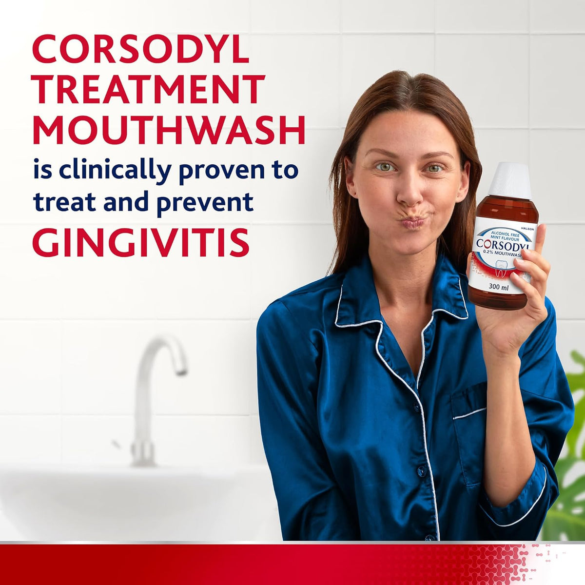 Corsodyl Mint Mouthwash, Gum Disease Treatment, Alcohol Free, 300 ml