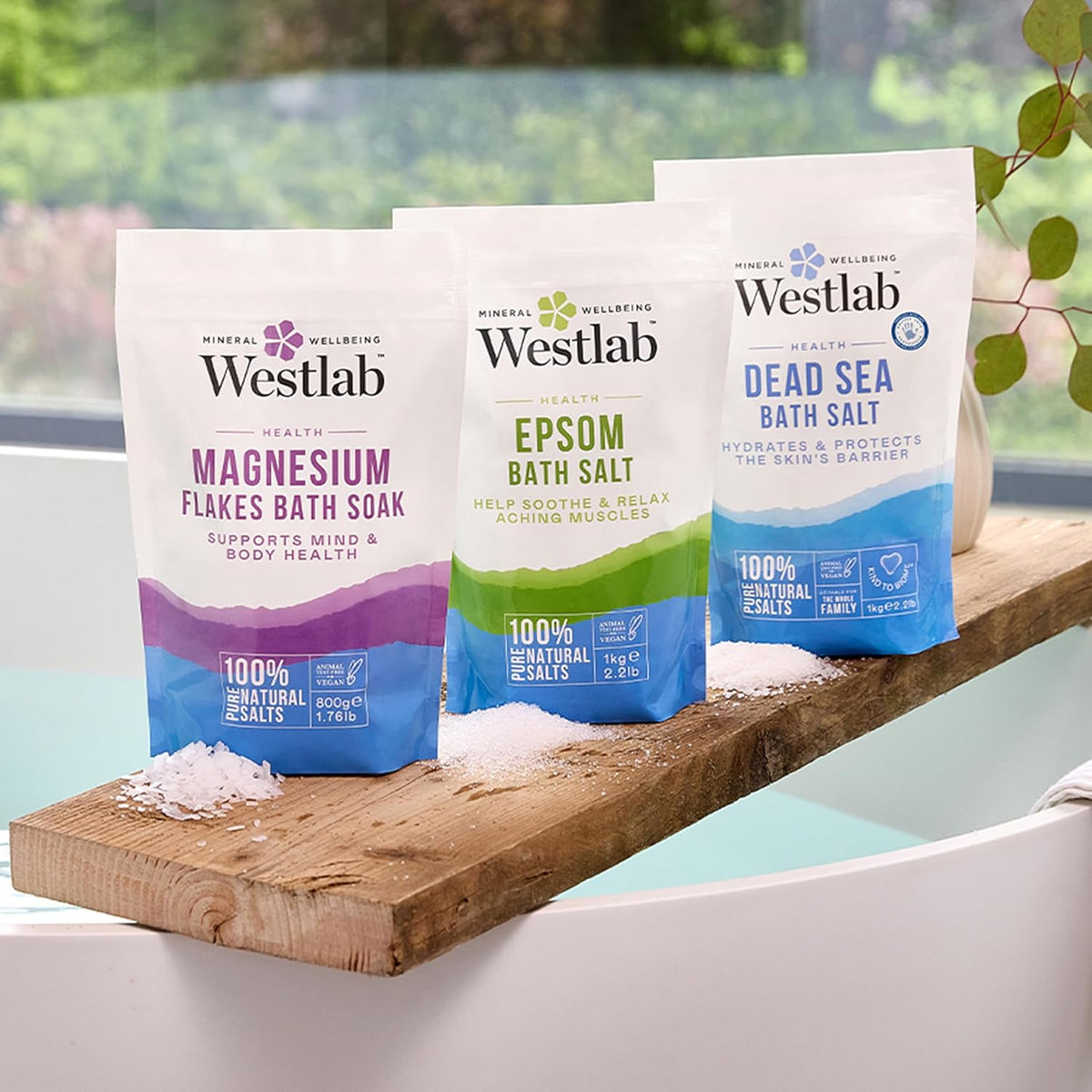 Westlab Health Epsom Bath Salts 1kg (1 Pack)