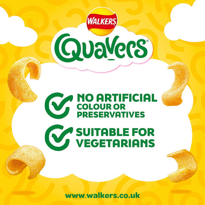 Walkers Quavers Cheese Multipack Snacks Crisps 12x16g