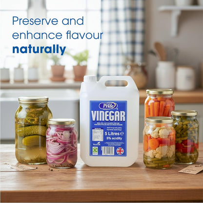 White Vinegar 5L | Food Grade | Baking, Pickling, Marinating | UK Made | (Pack of 1) 5 Litres