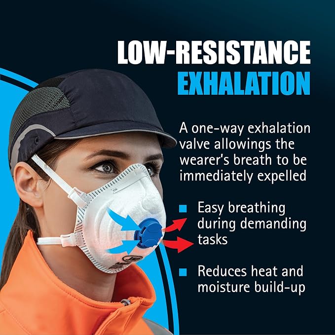 JSP M632 FFP3 Valved Dust Face Mask for Construction, DIY & Trade 10 Pack