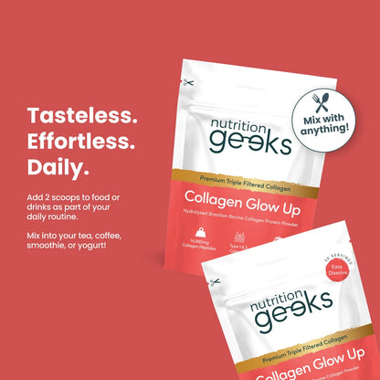 Nutrition Geeks Collagen Glow Up Powder  (420g)  The all-natural, triple-filtered premium collagen powder